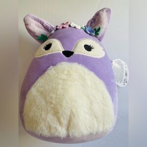 Squishmallows Lavender and Cream Fox Plush